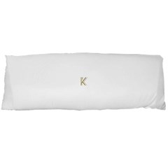 Monogrammed Monogram Initial Letter K Gold Chic Stylish Elegant Typography Body Pillow Case Dakimakura (two Sides) by yoursparklingshop