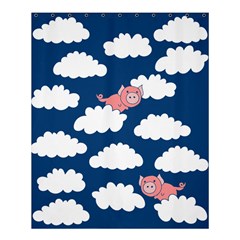 When Pigs Fly Shower Curtain 60  X 72  (medium)  by BubbSnugg