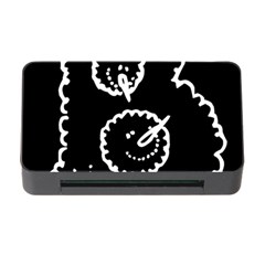 Funny Black And White Doodle Snowballs Memory Card Reader With Cf by yoursparklingshop