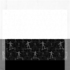 Surfing Motif Pattern Rectangular Jigsaw Puzzl by dflcprints