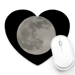 Close To The Full Moon Heart Mousepads by picsaspassion