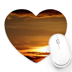 Summer Sunset Heart Mousepads by picsaspassion