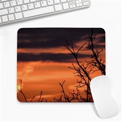 Tree Branches And Sunset Large Mousepads by picsaspassion