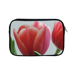 Red - White Tulip Flower Apple Ipad Mini Zipper Cases by picsaspassion