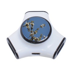 White Cherry Flowers And Blue Sky 3-port Usb Hub by picsaspassion