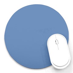 Blue Color Round Mousepads by picsaspassion