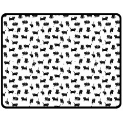 Black Cats  Fleece Blanket (medium)  by kostolom3000shop