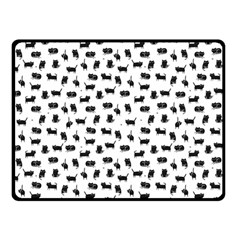 Black Cats  Double Sided Fleece Blanket (small)  by kostolom3000shop