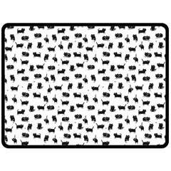 Black Cats  Double Sided Fleece Blanket (large)  by kostolom3000shop