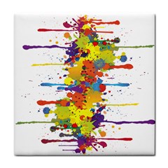 Crazy Multicolored Double Running Splashes Face Towel by EDDArt