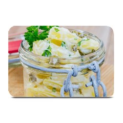 Potato Salad In A Jar On Wooden Plate Mats by wsfcow