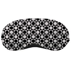 Modern Dots In Squares Mosaic Black White Sleeping Masks by EDDArt