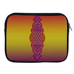 Flower Of Life Vintage Gold Ornaments Red Purple Olive Apple Ipad 2/3/4 Zipper Cases by EDDArt