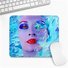 Swimming Into The Blue Large Mousepads by icarusismartdesigns