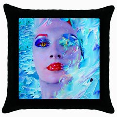 Swimming Into The Blue Throw Pillow Case (black) by icarusismartdesigns