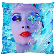 Swimming Into The Blue Standard Flano Cushion Case (one Side) by icarusismartdesigns