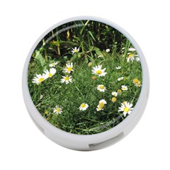 White Daisy Flowers 4-port Usb Hub (one Side) by picsaspassion