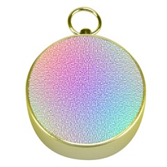 Rainbow Colorful Grid Gold Compasses by designworld65