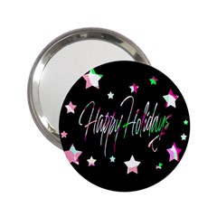 Happy Holidays 5 2 25  Handbag Mirrors by Valentinaart