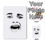 Scared Woman Expression Multi-purpose Cards (Rectangle)  Back 9