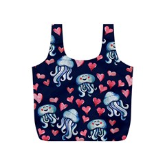 Jellyfish Love Full Print Recycle Bags (s)  by BubbSnugg