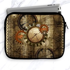 Wonderful Steampunk Design With Clocks And Gears Apple Ipad 2/3/4 Zipper Cases by FantasyWorld7