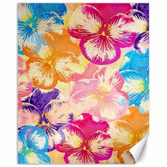 Colorful Pansies Field Canvas 16  X 20   by DanaeStudio