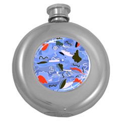 Sea Round Hip Flask (5 Oz) by Valentinaart