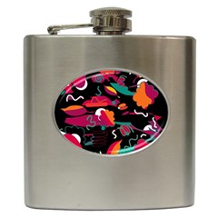 Colorful Abstract Art  Hip Flask (6 Oz) by Valentinaart