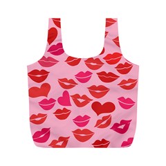 Valentine s Day Kisses Full Print Recycle Bags (m)  by BubbSnugg