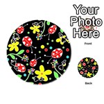 Flowers and ladybugs Playing Cards 54 (Round)  Front - Spade4