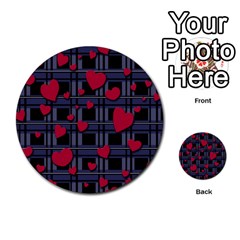 Decorative Love Multi-purpose Cards (round)  by Valentinaart