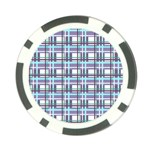 Decorative plaid pattern Poker Chip Card Guards (10 pack)  Front