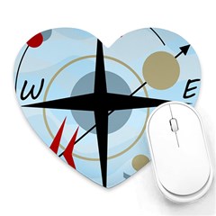 Compass Heart Mousepads by Valentinaart