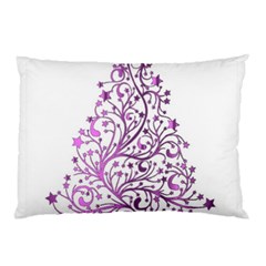 Elegant Starry Christmas Pink Metallic Look Pillow Case (two Sides) by yoursparklingshop