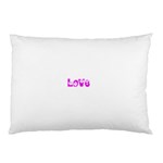 Pink Love Hearts Typography Pillow Case (Two Sides) Front