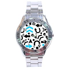 Cyan Right Direction Stainless Steel Analogue Watch by Valentinaart