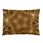 Elegant Gold Brown Kaleidoscope Star Pillow Case (Two Sides) Front