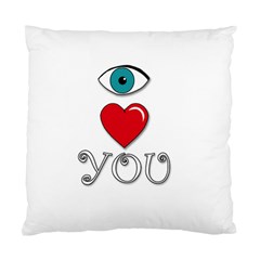 I Love You Standard Cushion Case (one Side) by Valentinaart