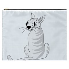 White Cat  Cosmetic Bag (xxxl)  by Valentinaart