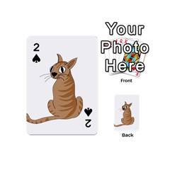 Brown Cat Playing Cards 54 (mini)  by Valentinaart