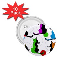 Colorful Abstract Cats 1 75  Buttons (10 Pack) by Valentinaart