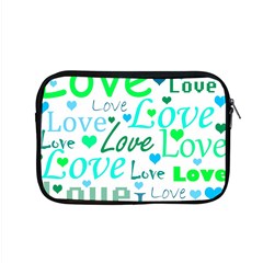 Love Pattern - Green And Blue Apple Macbook Pro 15  Zipper Case by Valentinaart