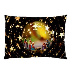 Christmas Crib Virgin Mary Joseph Jesus Christ Three Kings Baby Infant Jesus 4000 Pillow Case by yoursparklingshop