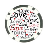 Love pattern - red Poker Chip Card Guards Back