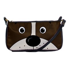 Bulldog Face Shoulder Clutch Bags by Valentinaart