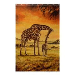 Giraffe Mother & Baby Shower Curtain 48  X 72  (small)  by ArtByThree