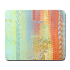 Unique Abstract In Green, Blue, Orange, Gold Large Mousepads by digitaldivadesigns