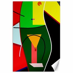 Abstract Lady Canvas 24  X 36  by Valentinaart