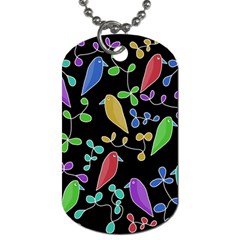 Birds And Flowers 2 Dog Tag (two Sides) by Valentinaart